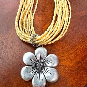 Beaded flower necklace